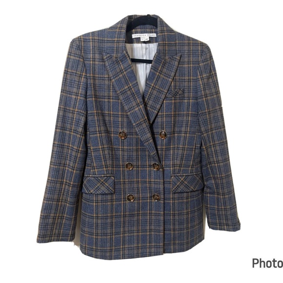 Veronica Beard Women's Ellette Dickey Check Plaid Jacket Blazer Blue Mul… - Picture 5 of 15